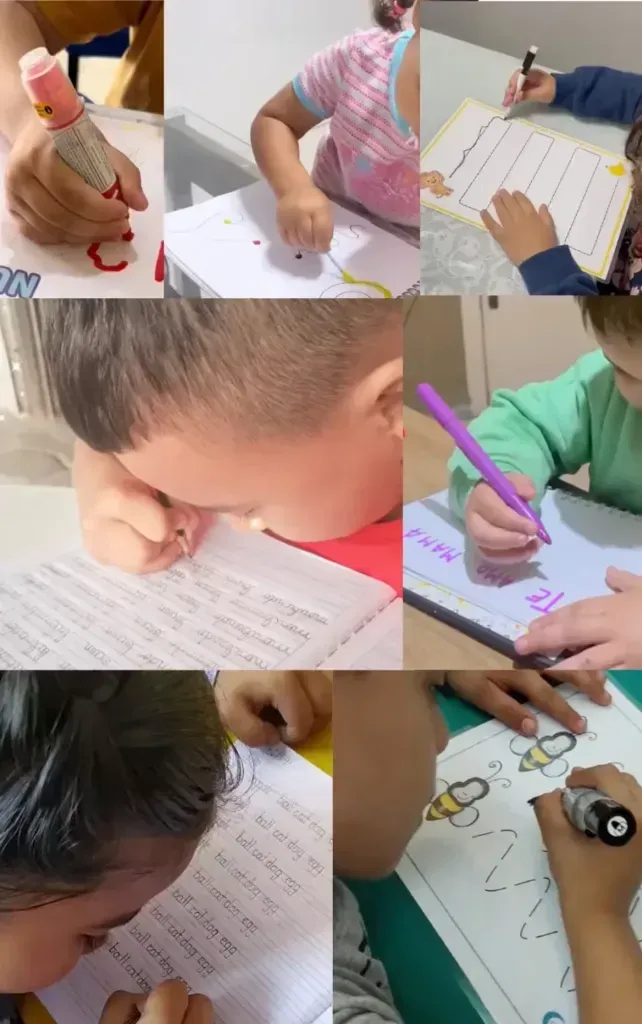 Crianças praticando